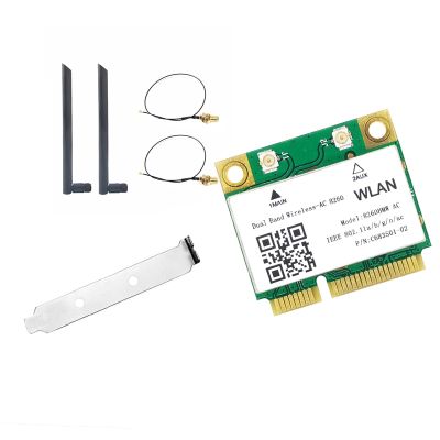 WiFi Card 8260HMW 8260AC with 8DB Antenna Mini PCI-E1200M Bluetooth 4.2 2.4G 5G Dual Band for Win7 Win 8 Win 10 Linux