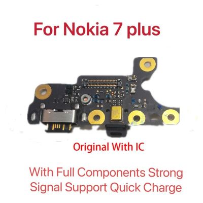 Nokia 7 Plus 7 + TA-1049ที่ชาร์จ1062 1055แท่นชาร์จชิ้นส่วนซ่อมบอร์ดเฟล็กซ์ขั้วต่อ Micro USB