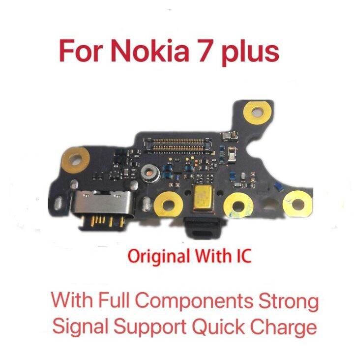 สำหรับเครื่องชาร์จ-nokia-7-plus-7-ta-1049-1055-1062แท่นชาร์จชิ้นส่วนซ่อมบอร์ดสายเคเบิลงอได้ขั้วต่อ-micro-usb