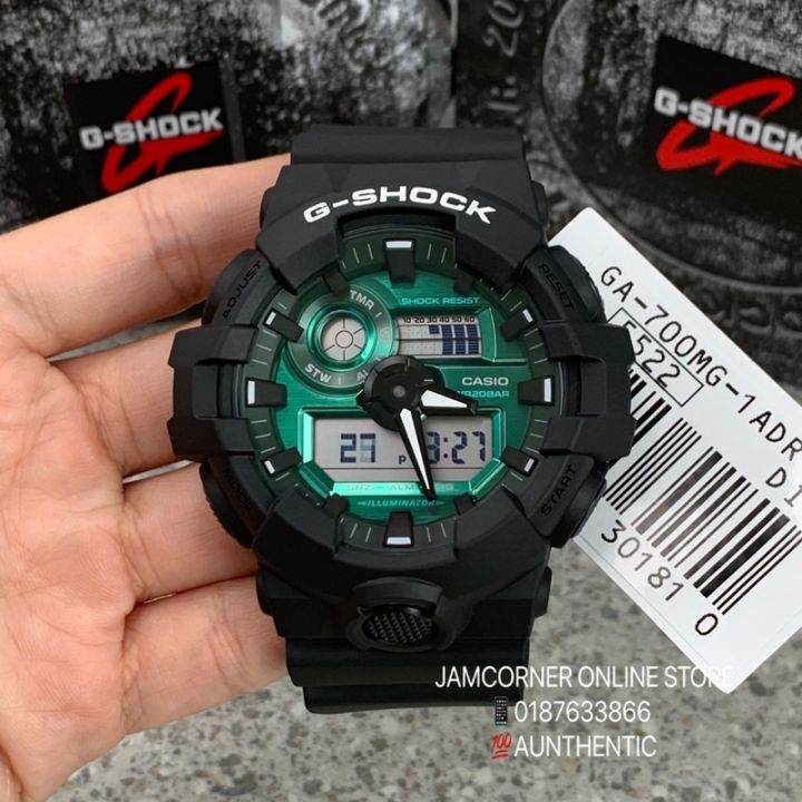 100% ORIGINAL CASIO G-SHOCK GA-700MG-1A MIDNIGHT GREEN MAN WATCH