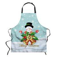 Cute Apron Christmas Theme Cartoon Snowman Bib Kitchen Home Anti-greasy Apron Parent-child Costume Customization Delantal Cocina