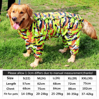 Large Dog Clothes Raincoat Waterproof Dog Suits Dot Rain Cape Pet Clothing For Big Dogs Hooded Jacket Poncho Pet Rain Coat