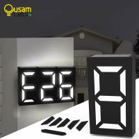 Exterior House Numbers Led Solar Plate Lamp Outdoor House Number Apartments Garden Door Sign Solar Rechargeable Lights