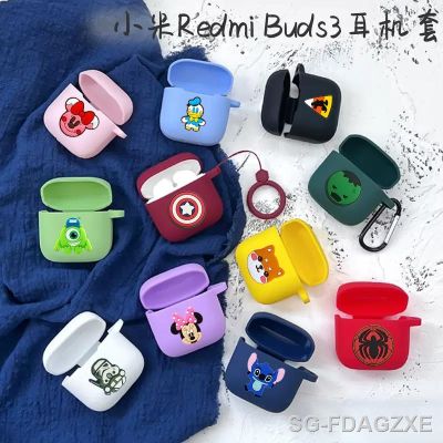 New Disney Cartoon Shell Protect Case For Xiaomi Redmi Buds 3 Lite Case Non slip Silicone Earphones Cover cut redmi Buds 3 lite