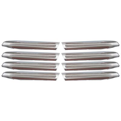 8Pcs Car Chrome Front Grille Bumper Guard Styling Trim Covers for Toyota Land Cruiser LC300 300 2021 2022