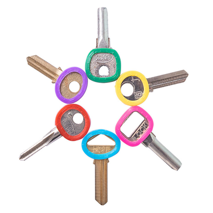 10pcs-2022-new-topper-locks-cap-keyring-rubber-multi-color-soft-hollow-key-covers-house-keys