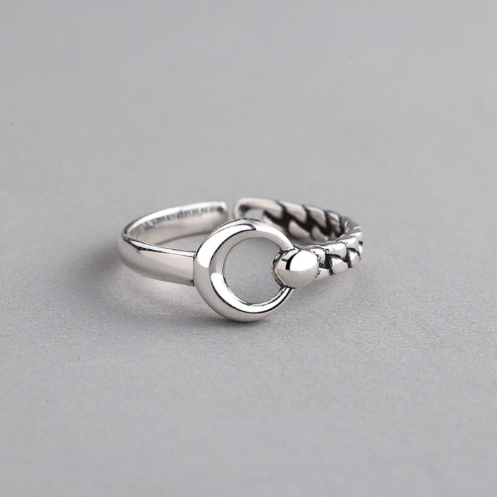 cod-แหวนผ้ารุ่นใหม่แหวนแหวนเปิดรุ่นเกาหลี-925-แหวนเงินปรับได้แหวนแฟชั่นอารมณ์เครื่องประดับมือ-christmas-gift