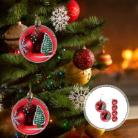 ROSENICE【Hot Sale】 6pcs คริสต์มาสตกแต่งลูกบอลแขวนเครื่องประดับ xmas ลูกจี้ xmas ต้นไม้แขวน