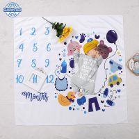 【hot】✇✲❒  Newborn Baby 12 Months Monthly Photos Blanket Boy Background Photography Props Hat hair Accessories