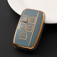 dghjsfgr TPU Car Remote Key Fob Cover Case Holder for Land Rover Range Rover Sport Discovery 3 4 Elander 2 Evoque Keychain Accessories