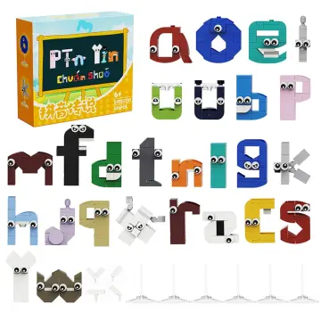 26 Style Alphabet Building Blocks Kit English Letters Lore (a-z) Education  Bricks Puzzles Toys For Children Kids Birthday Gift