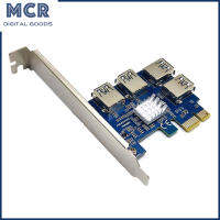 MCR Pci-e 1 To 4pci-e Adapter Card Slots Riser Card Pci-e To Pci-e Slot 1 To 4 Usb3.0 Graphics Card Expansion Card With Led Indicators