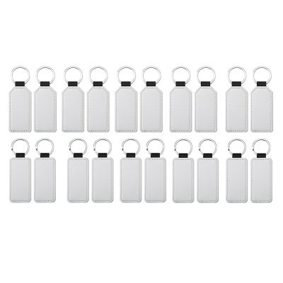 20Pack Sublimation Blanks Keychain Heat Transfer Keyring Double-Sided Sublimation Blank