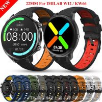 【LZ】✜  22mm Watchbands For Xiaomi Mi watch Color Smart Straps Silicone Wristband For Imilab kw66/W12 For OnePlus Watch Bracelet Correa