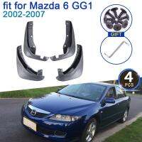 แผ่นบังโคลนรถยนต์สำหรับ Mazda 6 GG1 2002 ~ 2007อุปกรณ์แต่งบังโคลน4x อัพเกรดใหม่ยางกันโคลนแผ่นบังโคลน