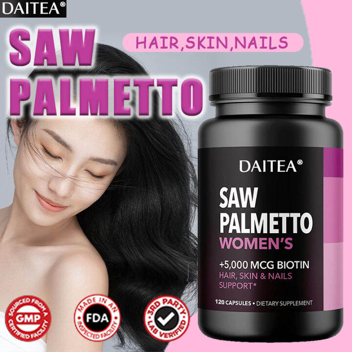 Saw Palmetto Dht Blocker Vitamin Supplement Promotes Hair Growth