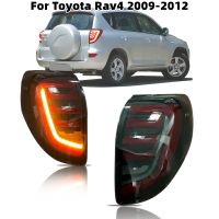 ไฟท้าย LED สำหรับโตโยต้า Rav4 3Th GEN 2009 2010 2011 2012เริ่มขึ้นภาพเคลื่อนไหว DRL สัญญาณเลี้ยวเบรครถยนต์ประกอบ