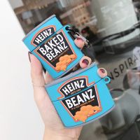 [SOSO 3C accessories] Heinz Beanz ซอสมะเขือเทศถั่วอบซิลิโคนหูฟังกรณีสำหรับ AirPods 1 2 3 Pro ปกไร้สายบลูทูธชุดหูฟังป้องกันกรณี