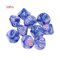 【SALE】 spechassgibrna19 10ชิ้น/เซ็ต10ด้าน D10 Polyhedral Dices ตัวเลข Dials โต๊ะเดสก์ท็อปเกมกระดาน831C