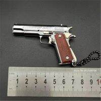 ☄✱ enghuaq 1:3 Ornament Wood Handle 1911 Keychain Removable Adult