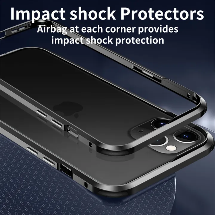 สำหรับApple iPhone 12/12กรณีพัดลมพกพา,กรอบโลหะเคส (อัพเกรดใหม่ถุงลมนิรภัยป้องกันการล่มสลายมุม) iPhone 12 Pro MaxเคสกันกระแทกสำหรับiPhone 12 Pro