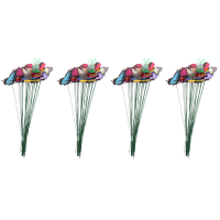 80 Pieces Garden Butterflies Stakes and 16 Pieces Dragonflies Stakes Ornaments for Yard Patio Party, Totally 96 Pieces