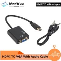 MnnWuu HDMI to VGA Adapter Cable Male To Female HDMI TO VGA Converter Adapter 1080P Digital to Analog Video Audio For Tablet Adapters