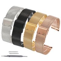 ♠✱✽ Universal Milanese Loop สายนาฬิกา 18 มม. 20 มม. 22 มม. 24 มม. ผู้หญิงผู้ชายตาข่ายสแตนเลสสายคล้องข้อมือสร้อยข้อมือ