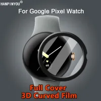 สำหรับ Google Pixel Watch อัลตร้าล้างเต็มปก3D โค้งชุบนุ่ม PMMA ฟิล์ม PET ป้องกันหน้าจอ-ไม่แก้ว