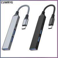 CUWRYG เมาส์อลูมิเนียมอัลลอยด์คีย์บอร์ดแยก4พอร์ตการส่งข้อมูล PD 60W ที่ชาร์จไฟรวดเร็ว USB ตัวขยาย3.0แท่นวางมือถือ Type-C HUB