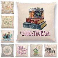 hot！【DT】▩■  Newest Sofa Reading Books Words Cushion Cover