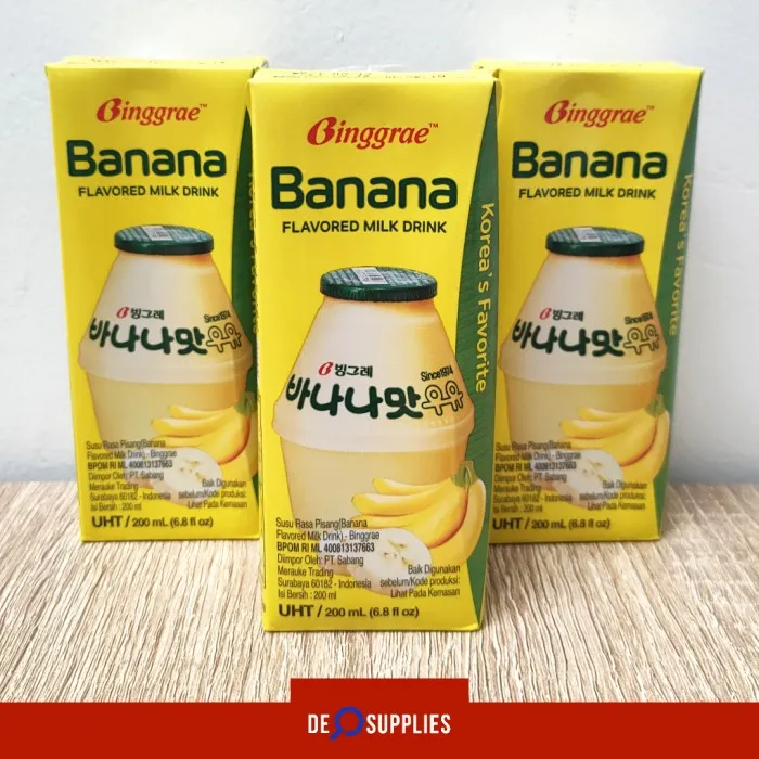 Binggrae Banana Milk 200ml - Susu Korea Rasa Pisang Bingrae Bingre ...