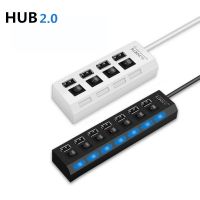 (CALGY Phone protection) USB 2.0 Hub USB Hub 2.0USB Splitter Hub อะแดปเตอร์4/7พอร์ตหลาย Expander 2.0 USB Hub Withfor PC