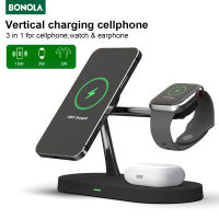 Bonola 3 in 1 Magnetic Wireless Charger for iPhone 12 Pro Max Mini Chargers for Apple Watch 6 SE Airpods Pro 2 3 Charger Holder