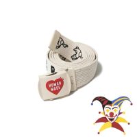New Arrived HUMAN MADE Belt Rollercoaster Heart-shaped Metal Buckle Canvas Duck Print Safety Belt Belts