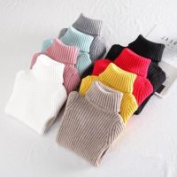 2023 Boys And Girls Thick Sweaters Children Turtleneck Winter Sweaters Fashion Knit Sweater Clothing