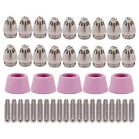 45PK Plasma Cutter Torch Consumables Electrode Nozzles Cups Kit for AG-60 SG-55 WSD-60 Fit CUT-60 LGK-60 Plasma Cutter