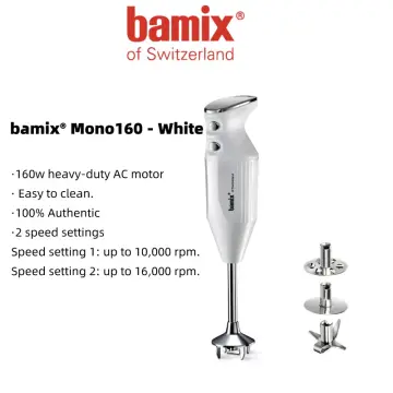Bamix Mono Immersion Blender & Processor, Silver/White