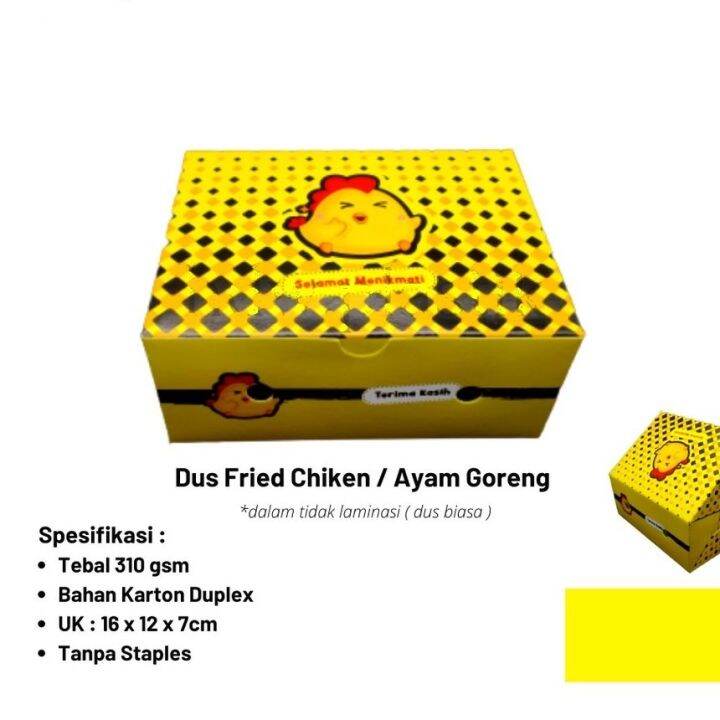 Pcs Box Dus Ayam Goreng Kfc Kardus Fried Chicken X X Cm Kuning Lazada Indonesia