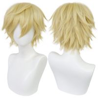 【LZ】☈◊◆  Universal Wig Short Multi-color Red White Black Blonde Straight Universal Mens Wig for Halloween Event Cosplay Costume Party