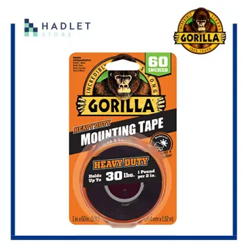 Gorilla Heavy Duty Mounting Tape, 1 x 60, Black