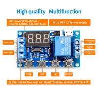 6-30V โมดูลรีเลย์สวิทช์ Trigger ไฟ LED Digital Time Delay Relay Trigger Cycle Timer Delay Switch Circuit Board โมดูลควบคุมเวลา DIY