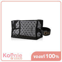 Oni Oversize Square Mesh Cosmetic Bag #Black Mesh Black Heart กระเป๋าเครื่องสำอางแบบตาข่ายโปร่งใส ทรงสี่เหลี่ยม สีดำ ดีไซน์หัวใจสีดำ