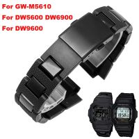 สายนาฬิกาขายดีที่สุดสำหรับ DW6900 DW5600ของ Fo Casio ที่มีเครื่องมือสแตนเลสสีดำสายนาฬิกาข้อมือพลาสติกชุด DW9600