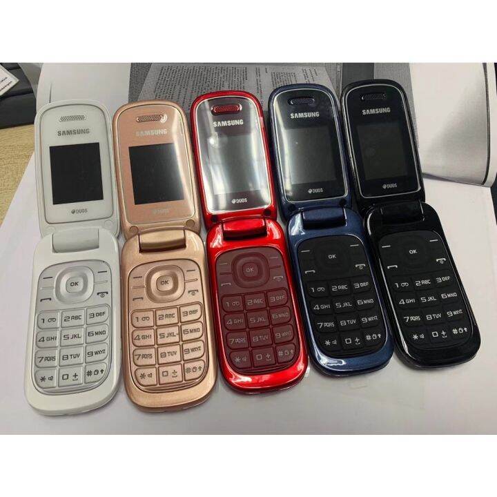 New for 2022 E1272 Samsung Flip Mobile Phone Keypad Cell Phone Dual SIM
