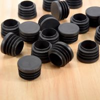 20 Pcs Black Plastic 25mm Dia Blanking End Caps Round Tube Insert