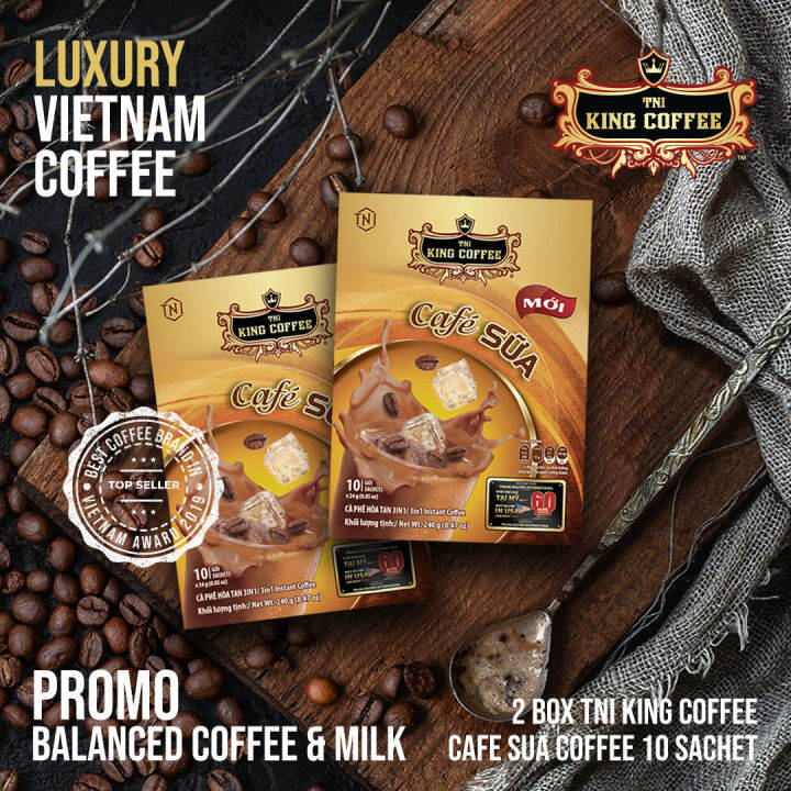 [TERMURAH] King Coffee Cafe Sua Es Kopi Susu Segar 2 Box (2x10 sachet