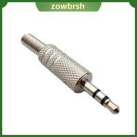 ZOWBRSH 3.5มม. ขั้วต่อปลั๊กเสียง โลหะสำหรับตกแต่ง อะไหล่สำหรับเปลี่ยน ปลั๊กและแจ็คสำหรับหูฟัง คอนเนคเตอร์ แจ็คหูฟัง