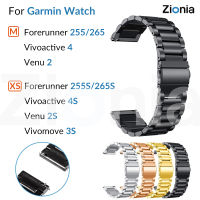 Zionia Watch Strap 18mm 22mm Width 304 Stainless Steel Metal for Garmin Forerunner 265 265S 255 255S Music Forerunner265 Forerunner265S Vivoactive 4/4S Vivomove 3S Captain Marvel Rey First Avenger Venu 2 2S Venu2 Venu2S Sport Smart Watch Accessories