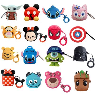 Cover for Apple AirPods 1 2 3 3rd Case for AirPods Pro Case Cute Cartoon Yoda Mickey Stitch Spiderman Earphone Case Accessories